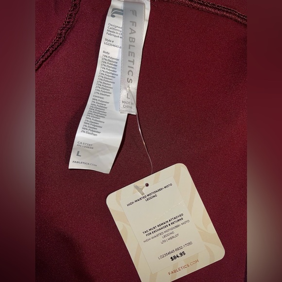 Fabletics Motion365+ High-Waisted Moto Legging | Size: Large - Picture 6 of 8